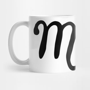 Plain Black Scorpio Mug